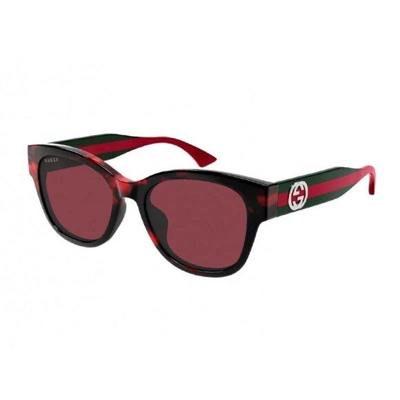 NEW GUCCI SUNGLASSES BUNGUNDY HAVANA WOMEN EYEWEAR GUCCI